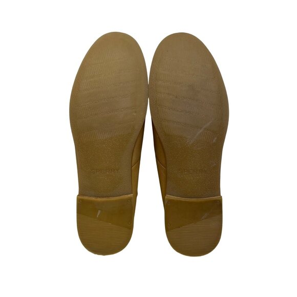 Sperry Women’s Tan Leather Embossed Anchor Design Casual Slip-On Loafers Size 10 - Picture 8 of 8
